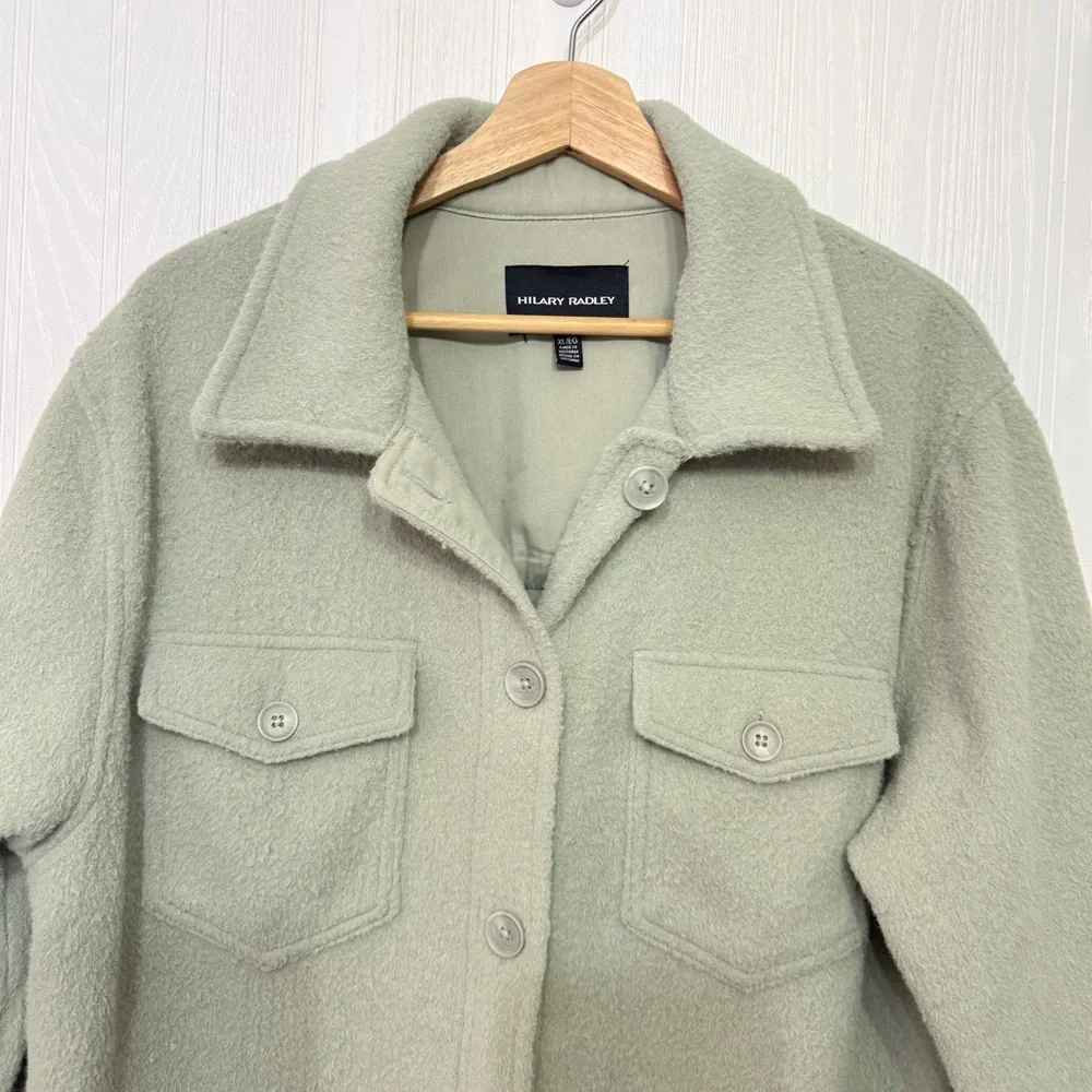 Hilary Radley mint green button up Shacket size XL - Picture 3 of 9